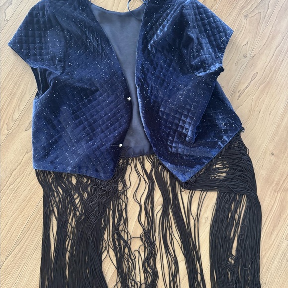 Elegant Navy Blue Women's throw on - Picture 2 of 4